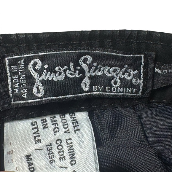 Gino Di Giorgio Vintage Y2K black 100% genuine Leather Pencil Skirt size 5/6 - Picture 14 of 15